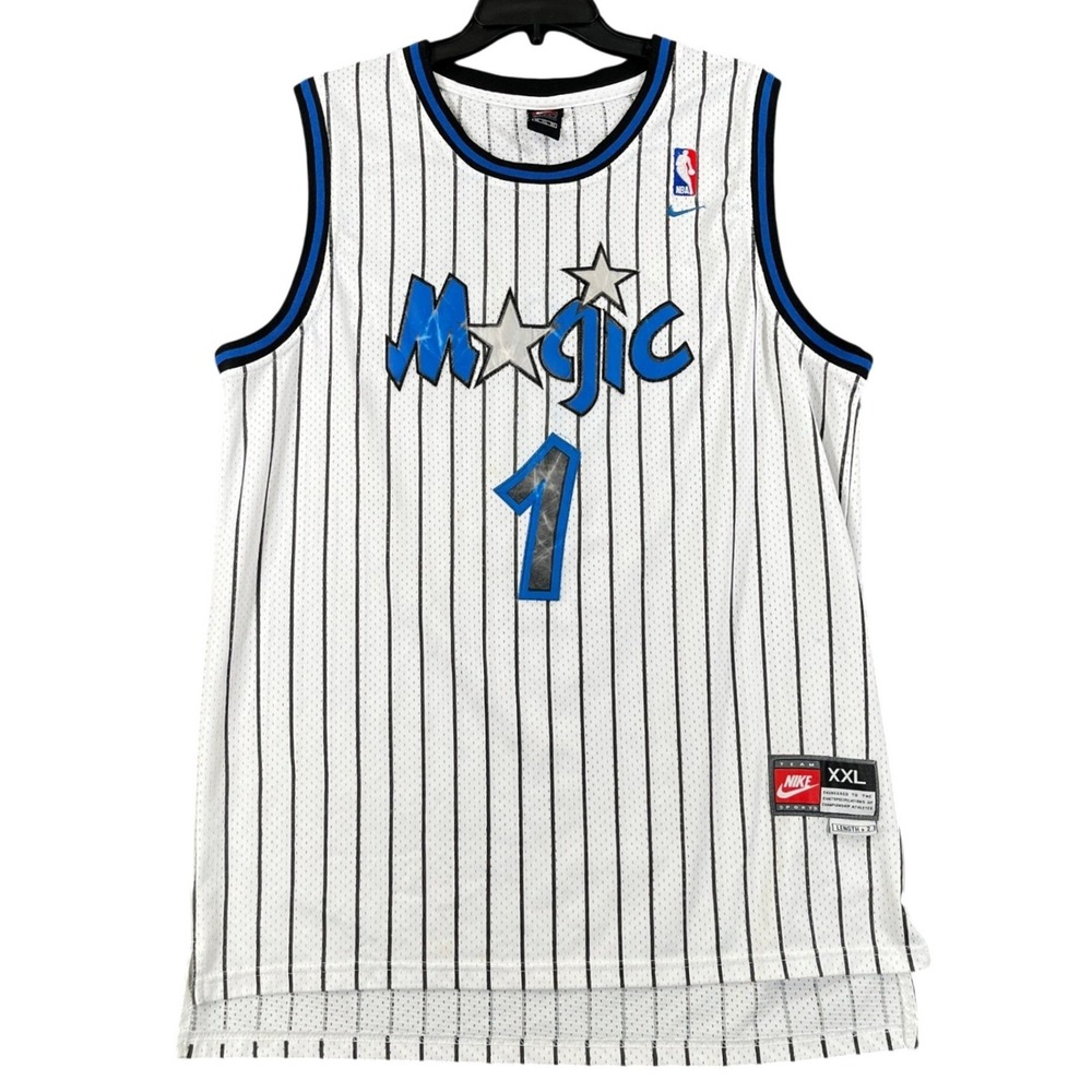 Orlando Magic Nike Basketball Jersey Men XXL Pinstripe Anfernee Hardaway 1 Sport